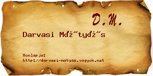 Darvasi Mátyás névjegykártya
